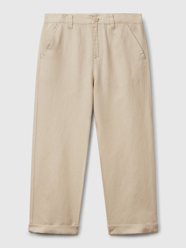 Pantalon Relaxed Fit en lin mélangé Garçon