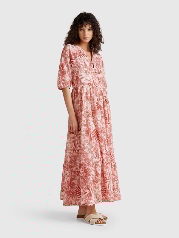 Robe à imprimé tropical Femme