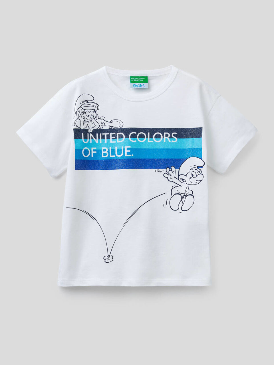 T-shirt boxy avec imprimé Les Schtroumpfs image number 1