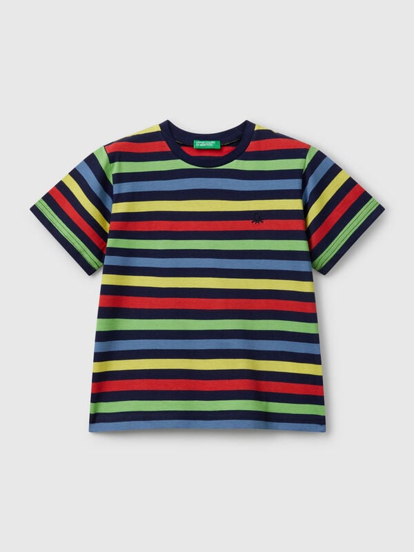 T-shirt rayé 100% coton Garçon