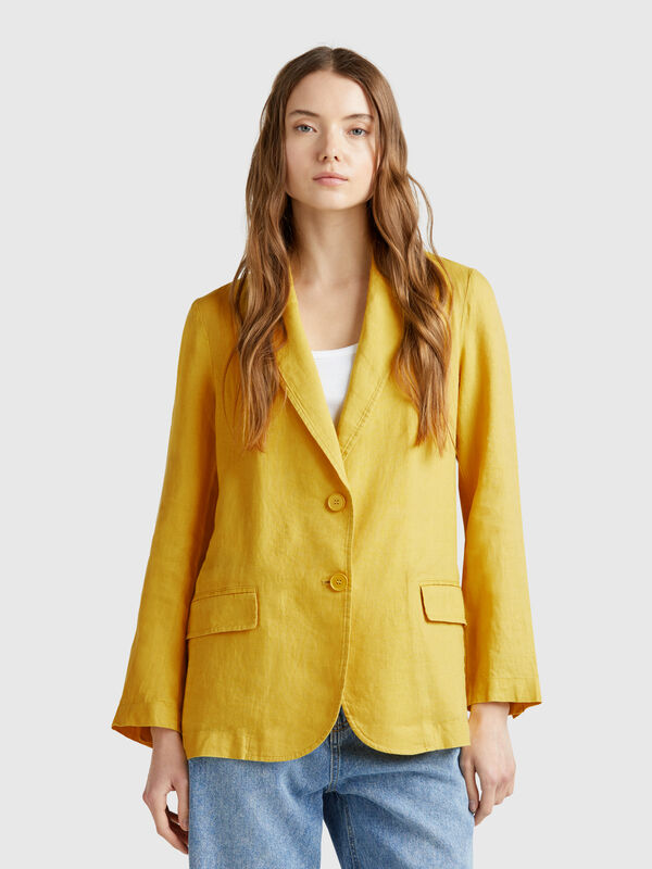 Blazer en pur lin Femme