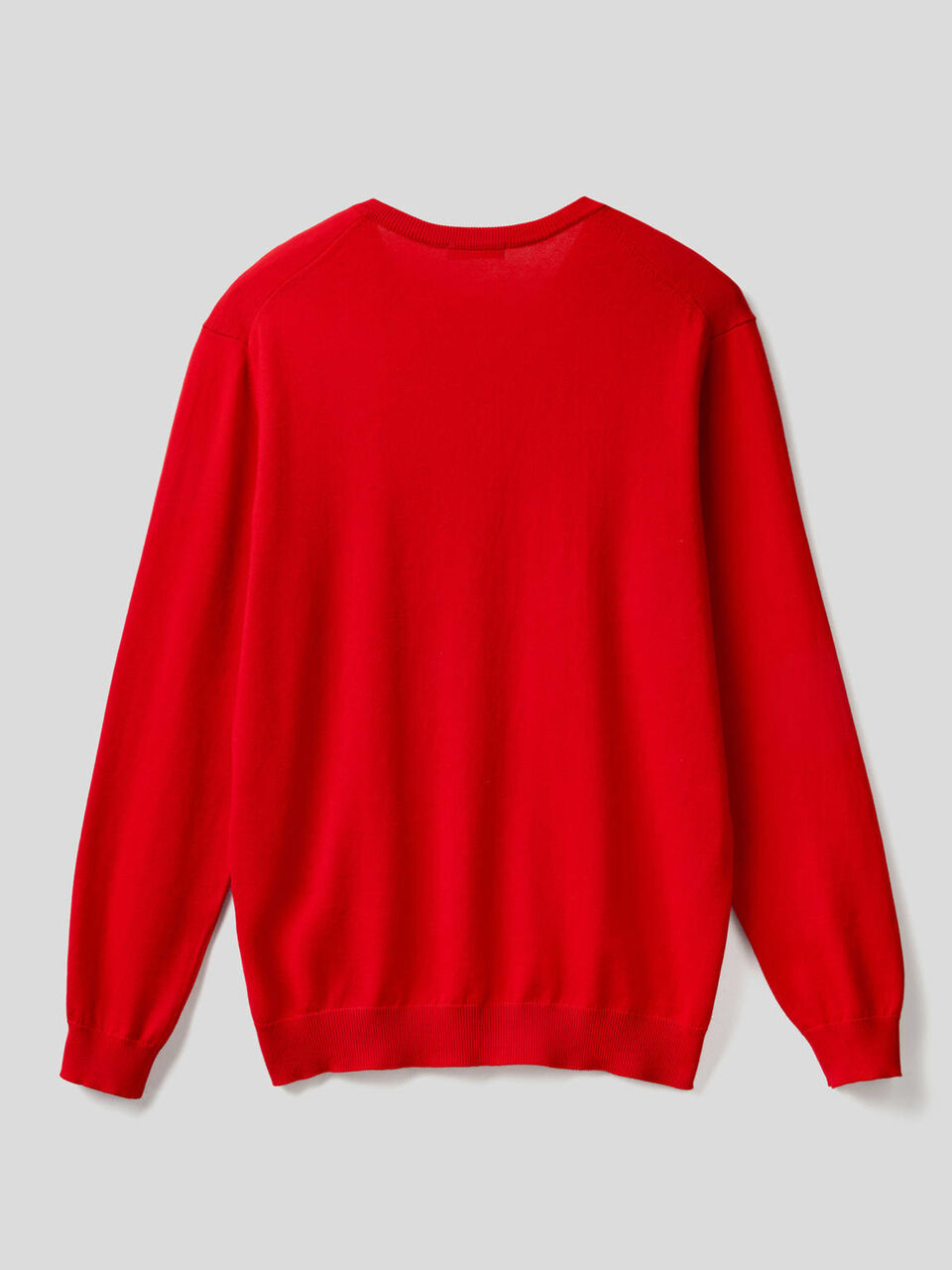 Pull en pur coton avec col en V image number 2