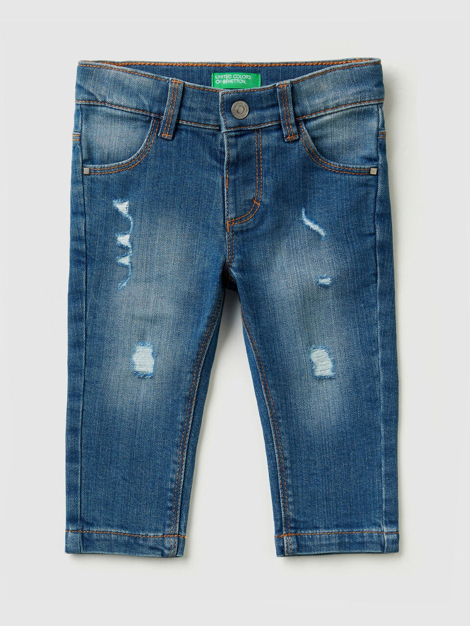 Jeans stretch avec déchirures image number 1