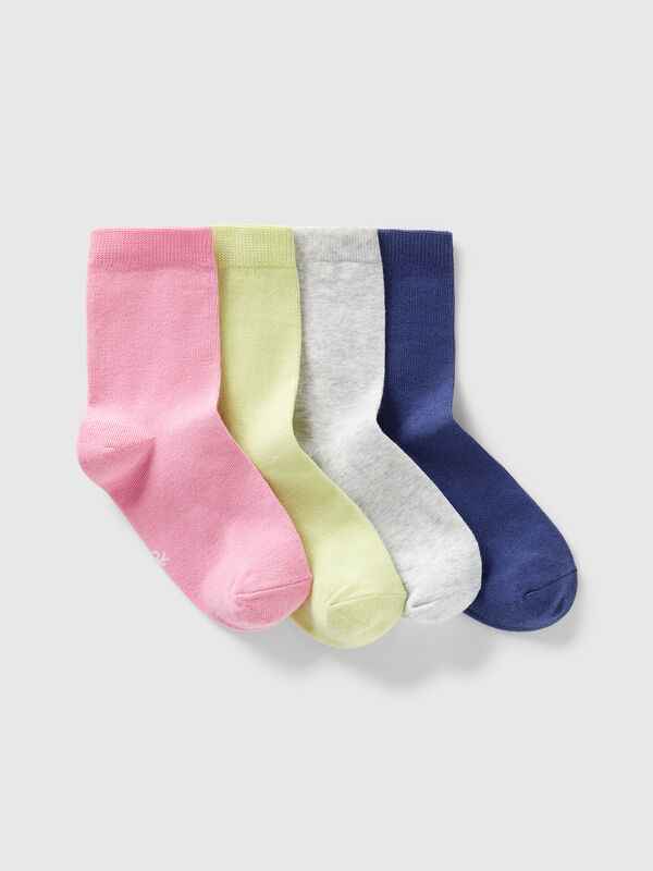 Quatre paires de chaussettes en coton stretch Garçon