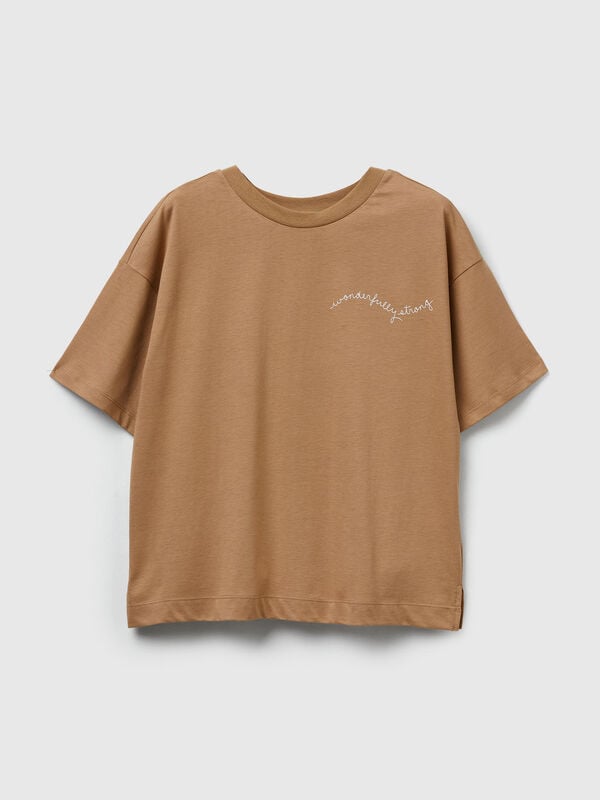 T-shirt avec slogan imprimé Femme