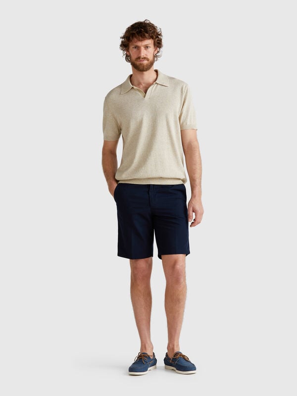Bermuda chino en toile Homme