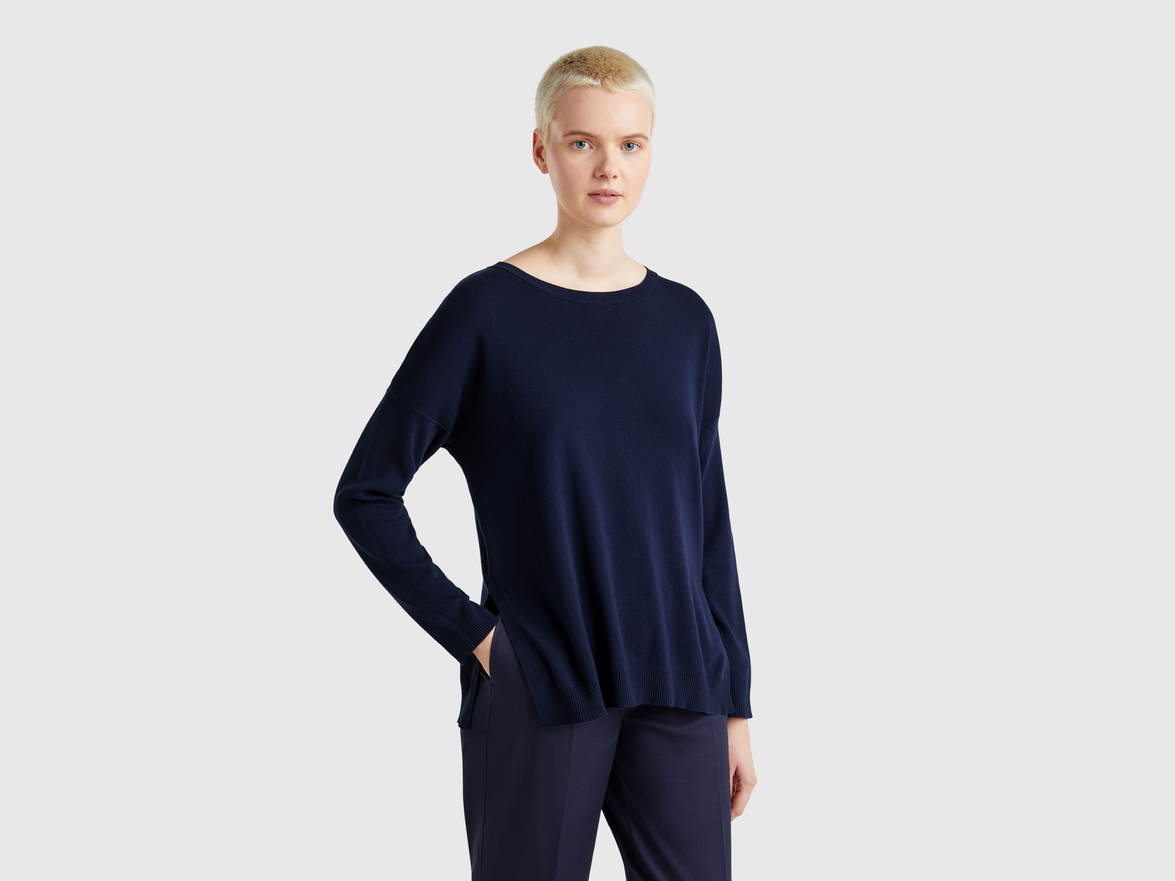 BOAT-NECK SWEAT.L/S Femme image number 0