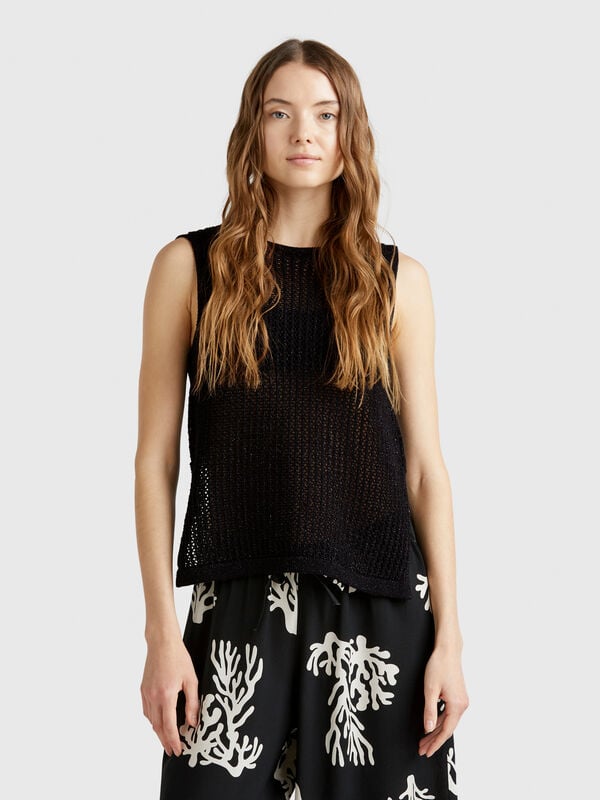 Haut en maille tricotée Femme