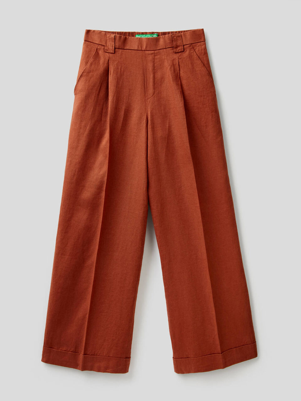Pantalon ample 100% lin image number 1
