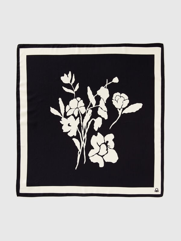 Écharpe à imprimé fleuri Femme