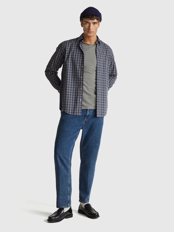 Chemise à carreaux 100% coton Homme
