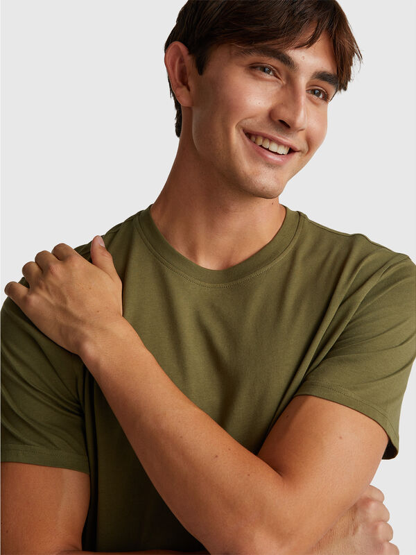 T-shirt en coton à fibres longues Homme