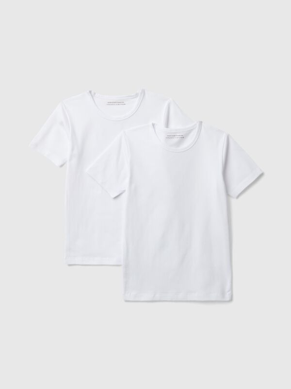 Deux t-shirts en coton stretch Garçon