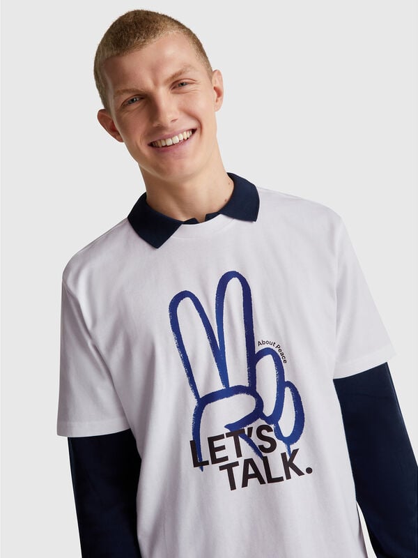 T-shirt coupe décontractée avec imprimé Homme