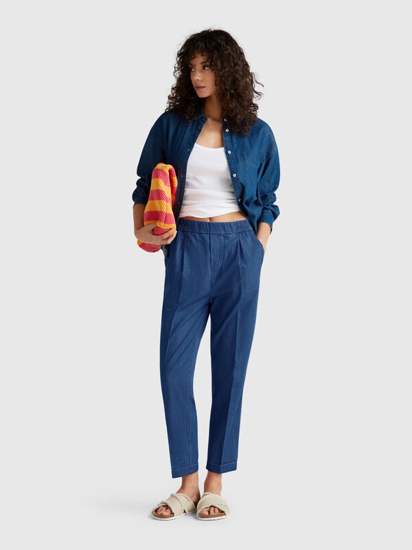 Pantalon en chambray Femme