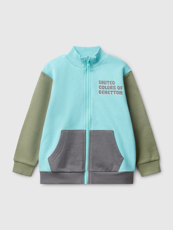 Sweat en coton avec fermeture éclair Garçon