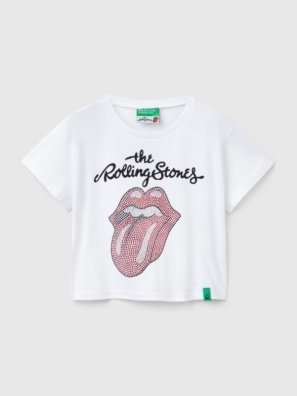 T-shirt court "Les Rolling Stones" Filles