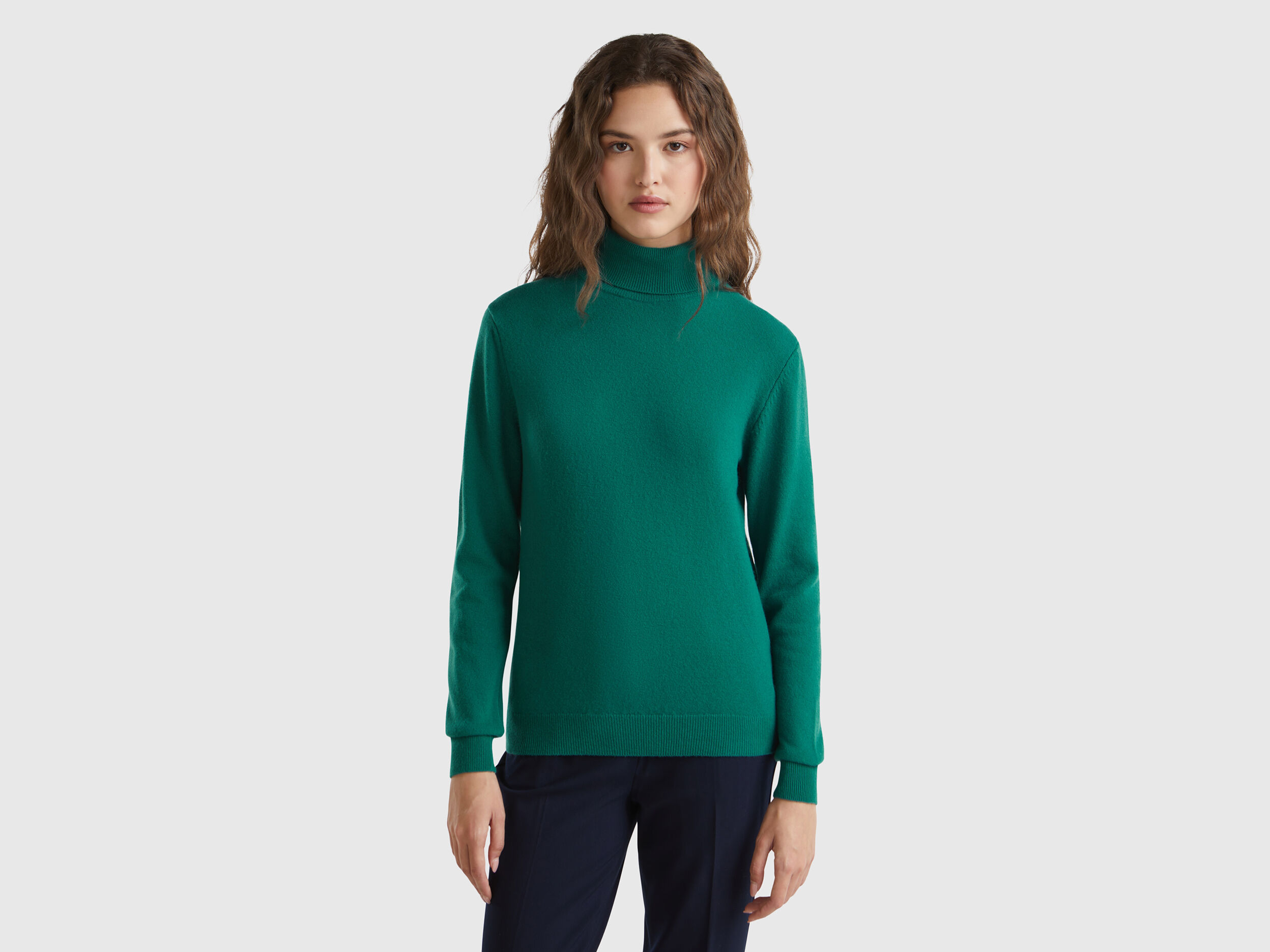 Pulls Col Montant Laine Merinos Femme 2024 Benetton