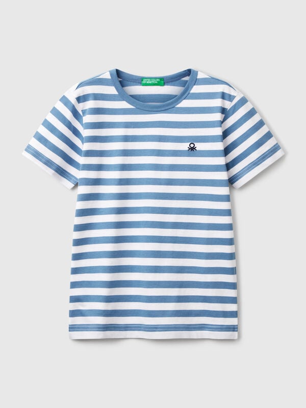 T-shirt rayé 100% coton Garçon
