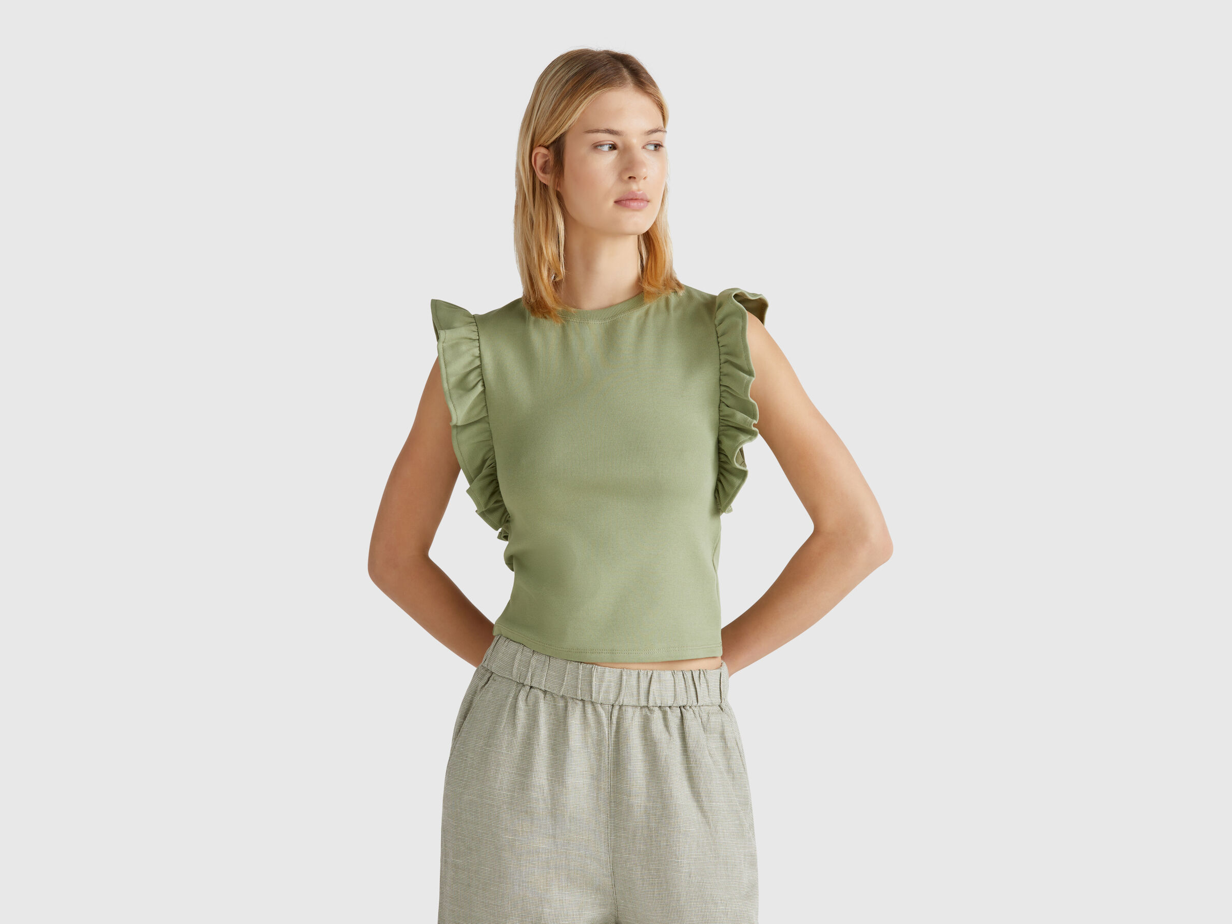 SLEEVELESS SWEATER Femme image number 0