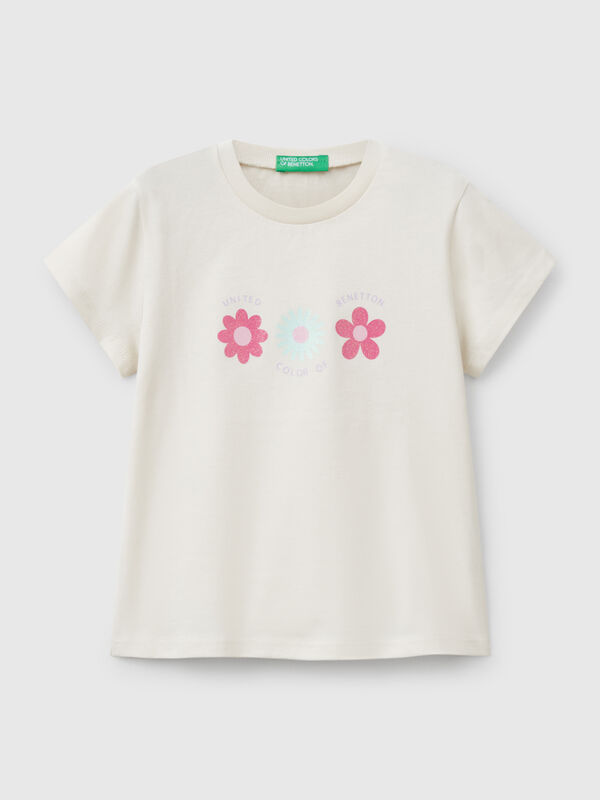 T-shirt imprimé paillettes Filles