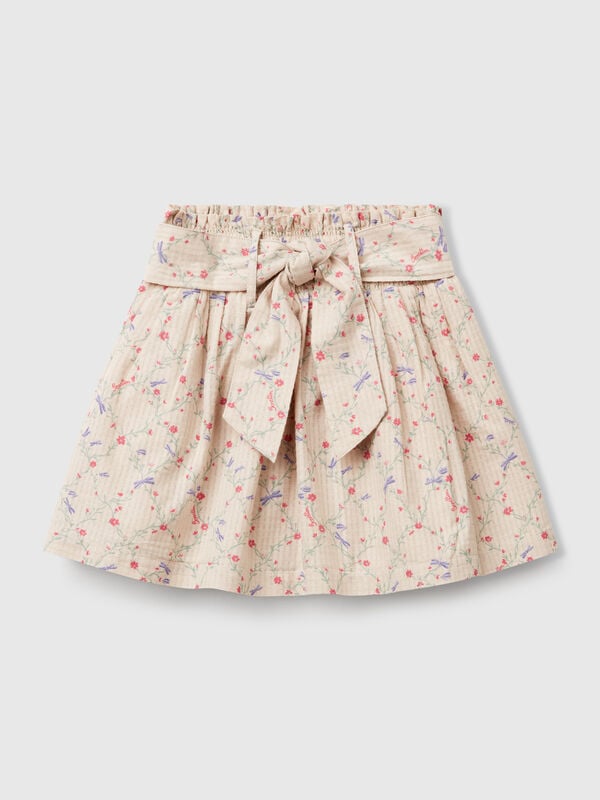 Jupe fleurie avec ceinture Filles