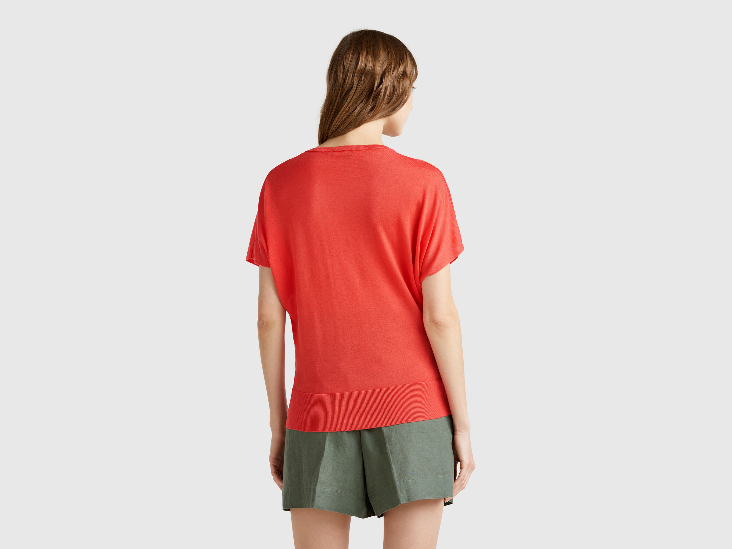 V NECK SWEATER H/S Femme image number 1