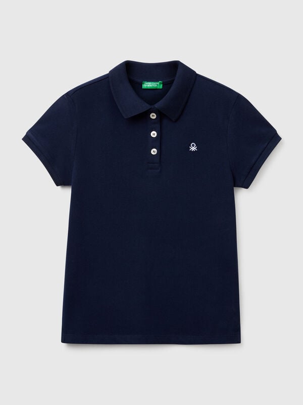 Polo en coton à manches courtes Filles