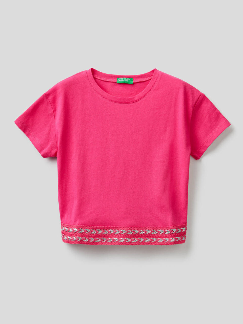 T-shirt en coton avec coupe cropped image number 1