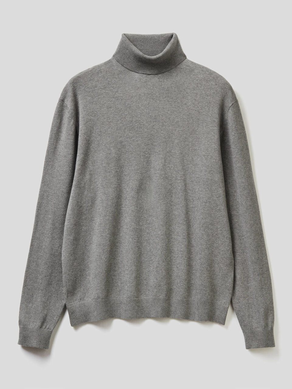 Pull col montant en coton mélangé stretch image number 1