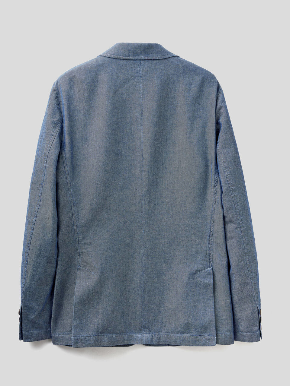 Blazer en denim associant coton et lin image number 2