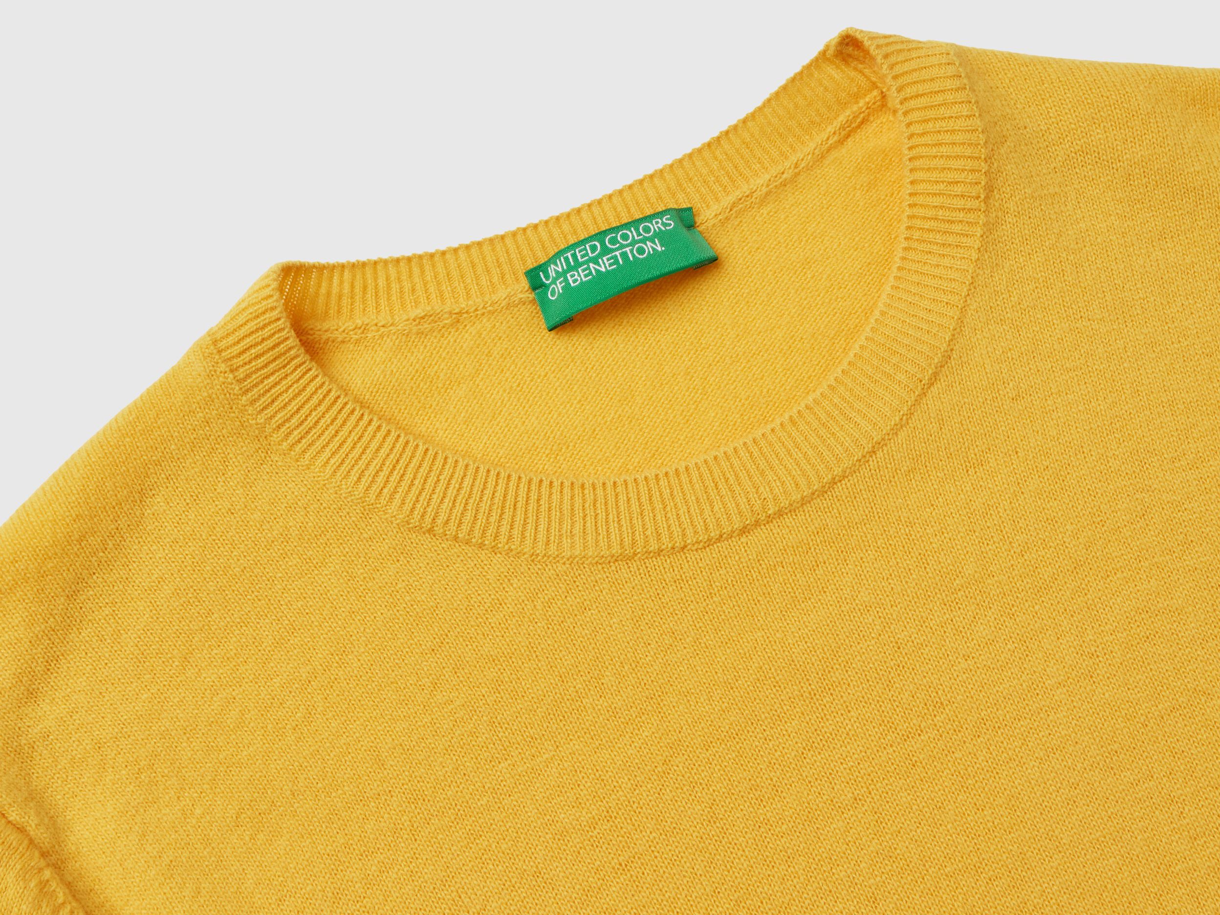 Pull laine jaune deals