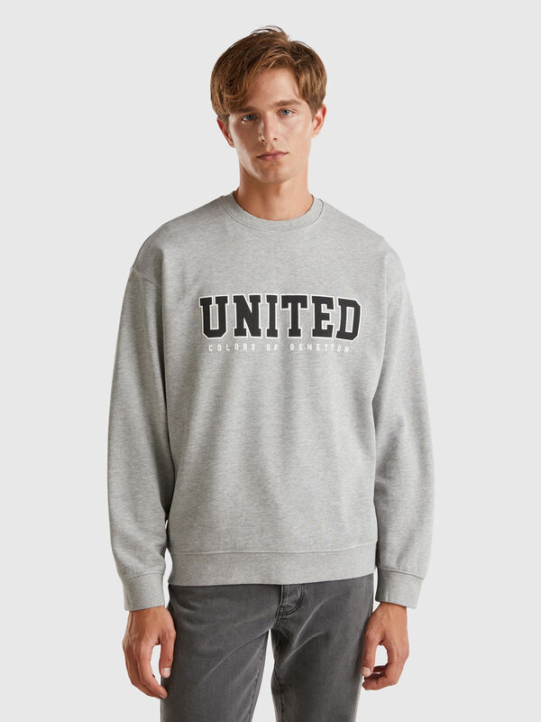 Sweat à col rond et imprimé logo Homme