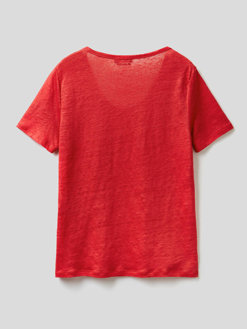 T-shirt col rond en pur lin image number 2