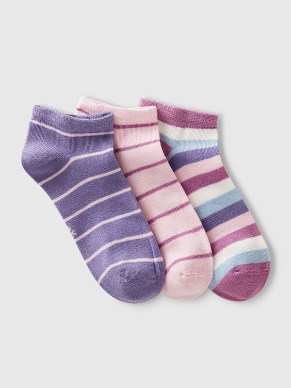 Trois paires de chaussettes rayées Garçon