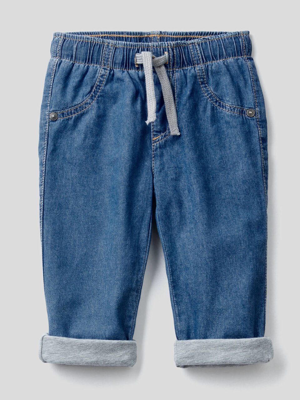 Pantalon doublé en jeans léger image number 1