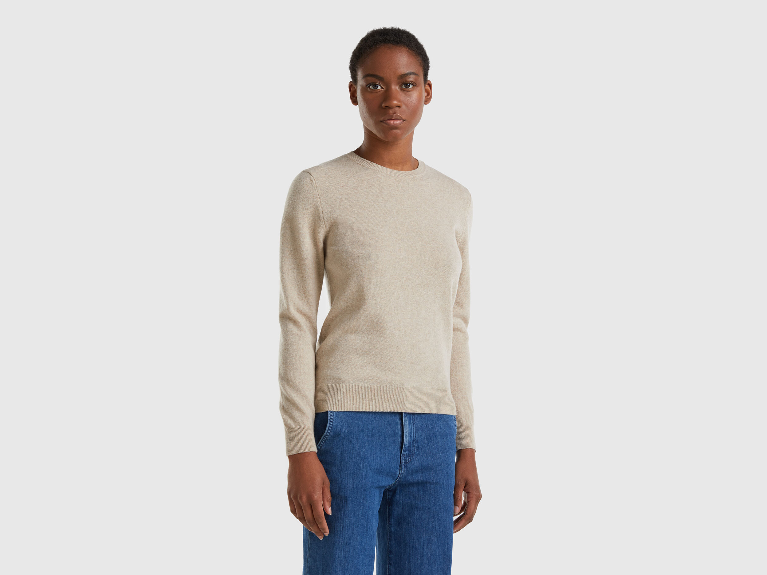 Pull laine best sale beige femme