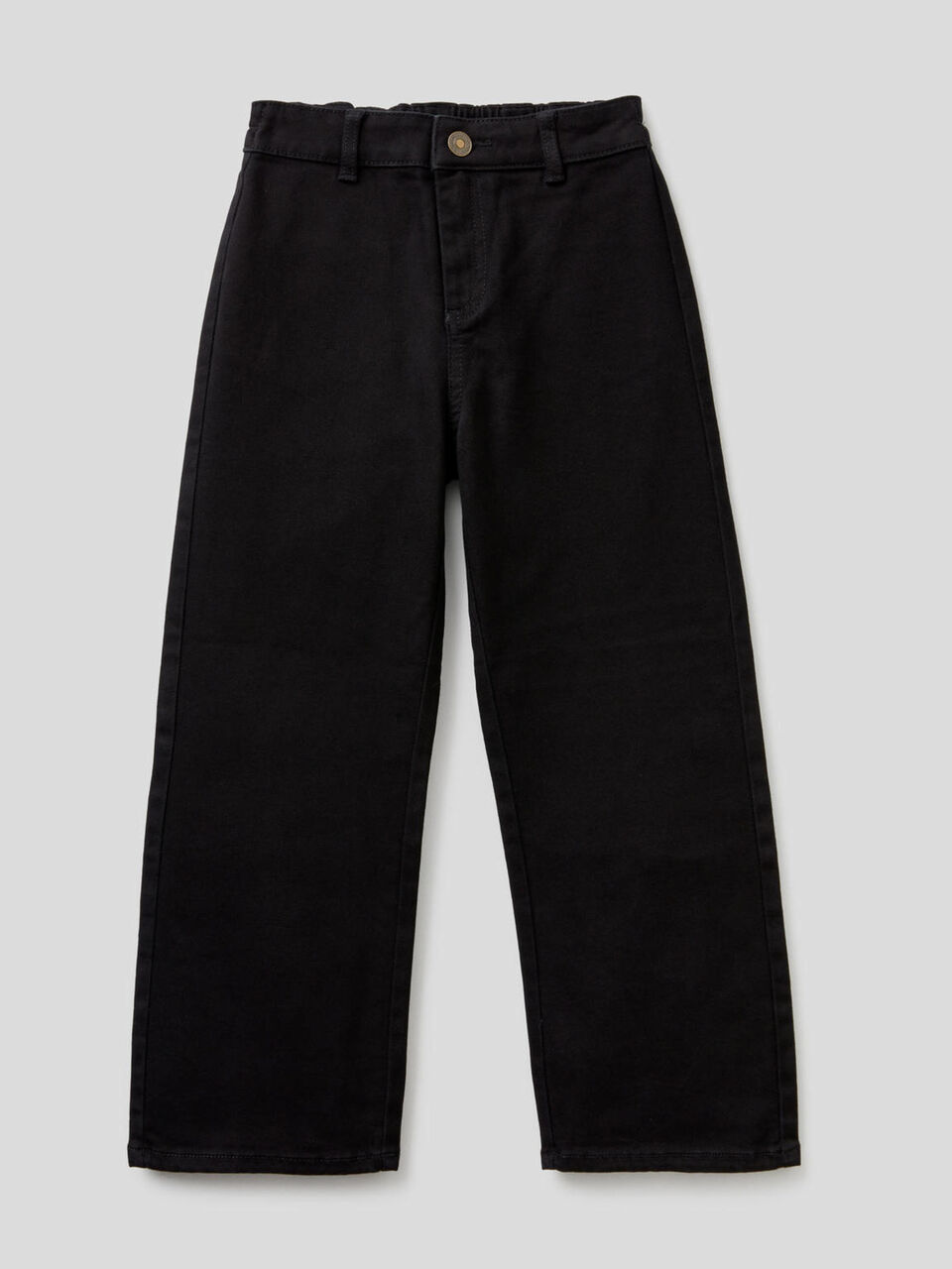 Pantalon coupe ample en coton stretch image number 1