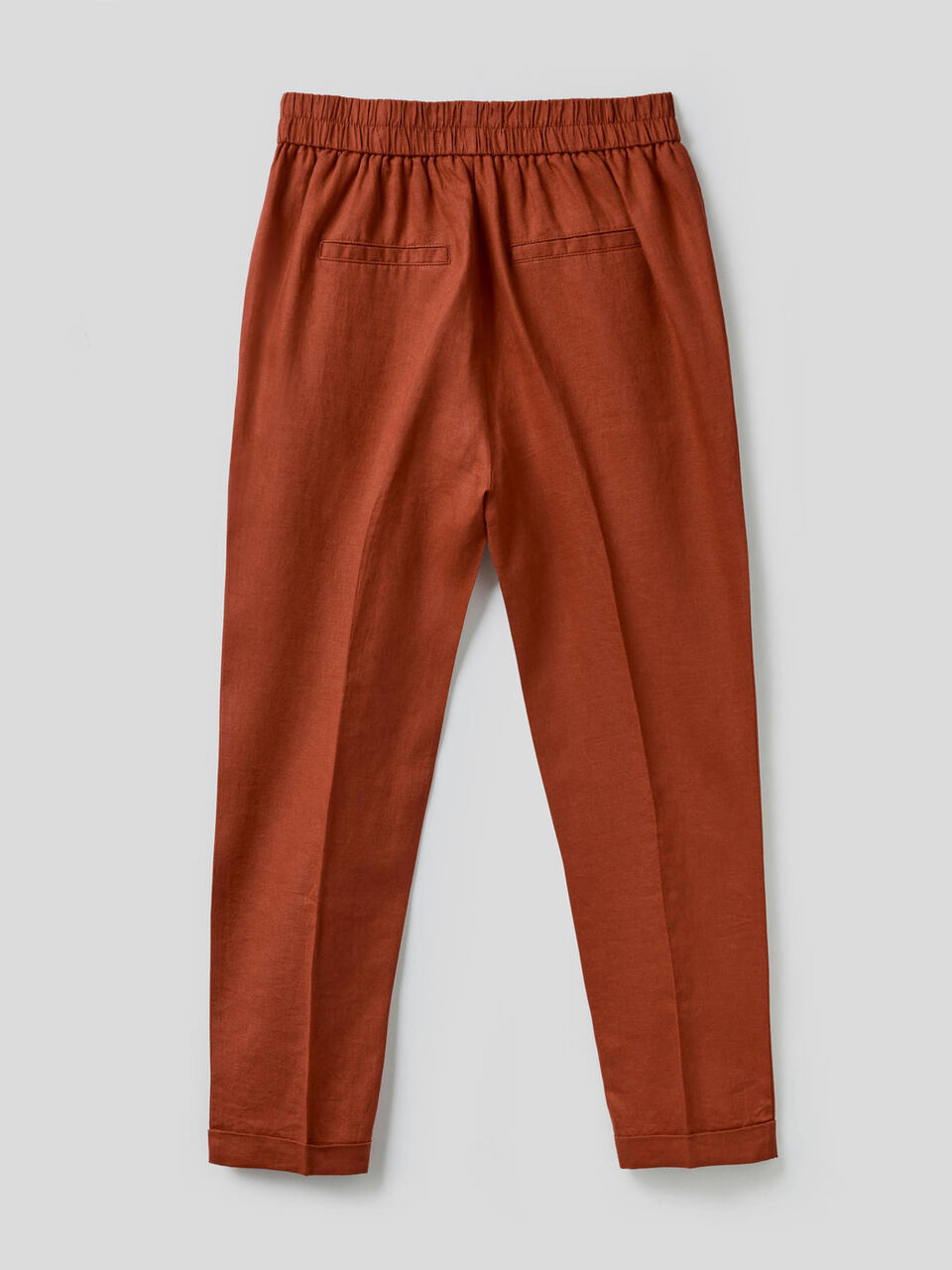Pantalon cropped 100% lin image number null