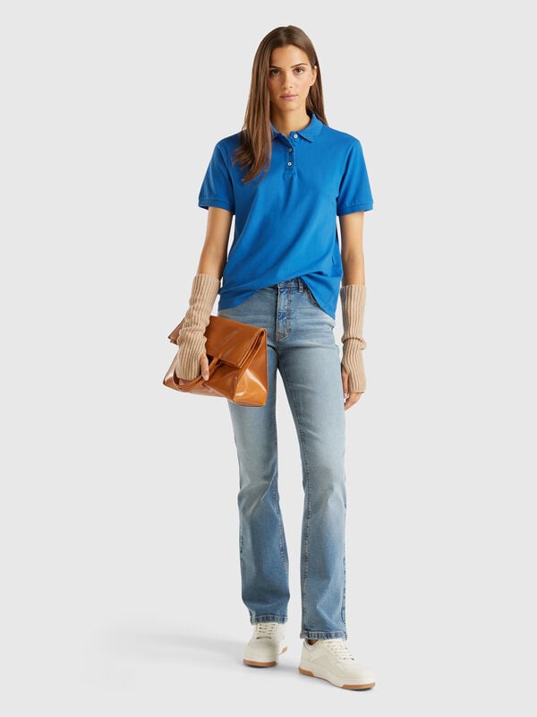 Jean bootcut en coton mélangé  Femme