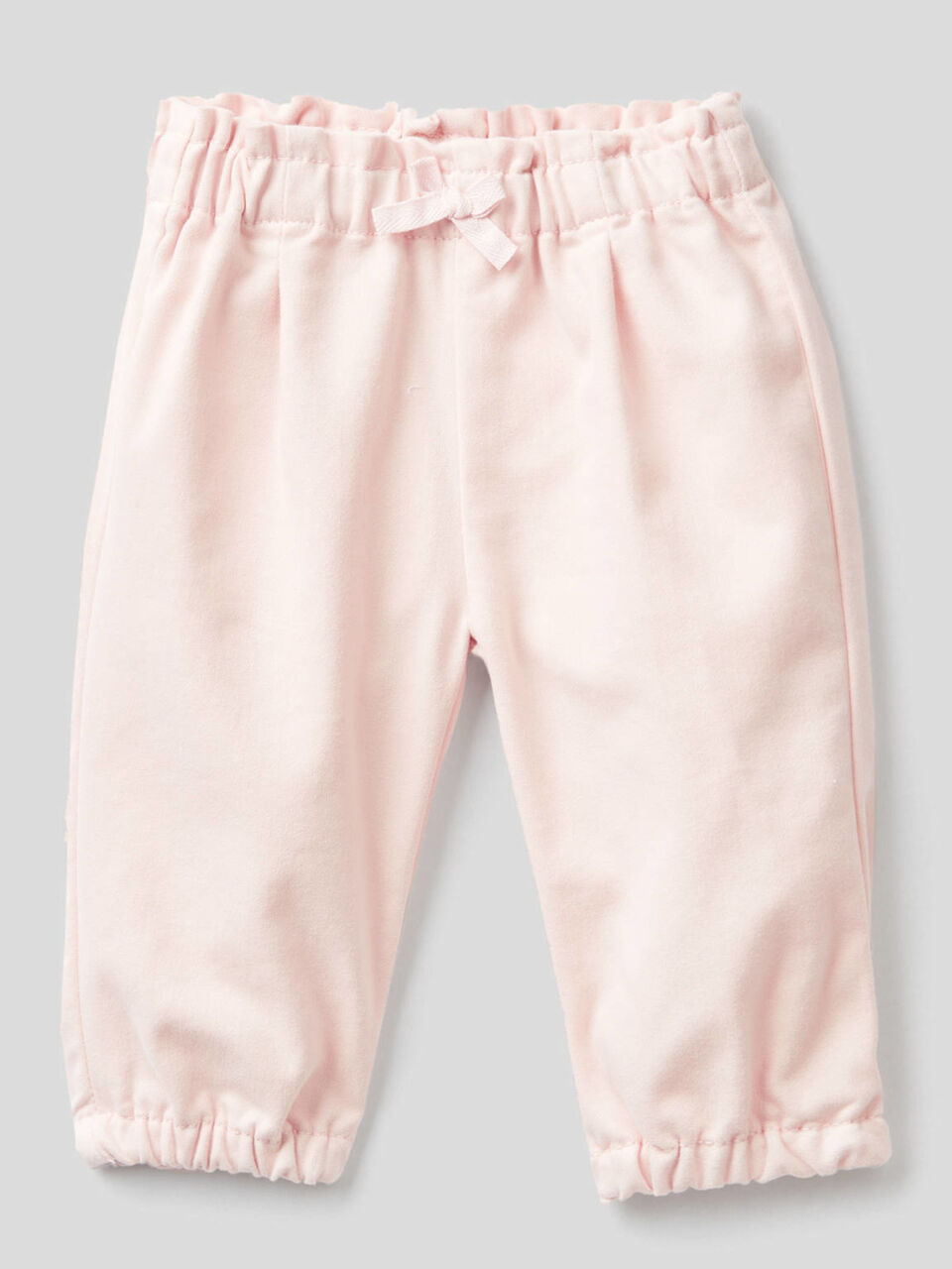 Pantalon en coton mélangé avec noeud image number 1
