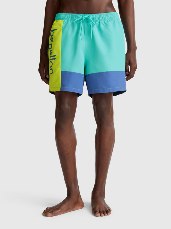 Short de bain color block Homme