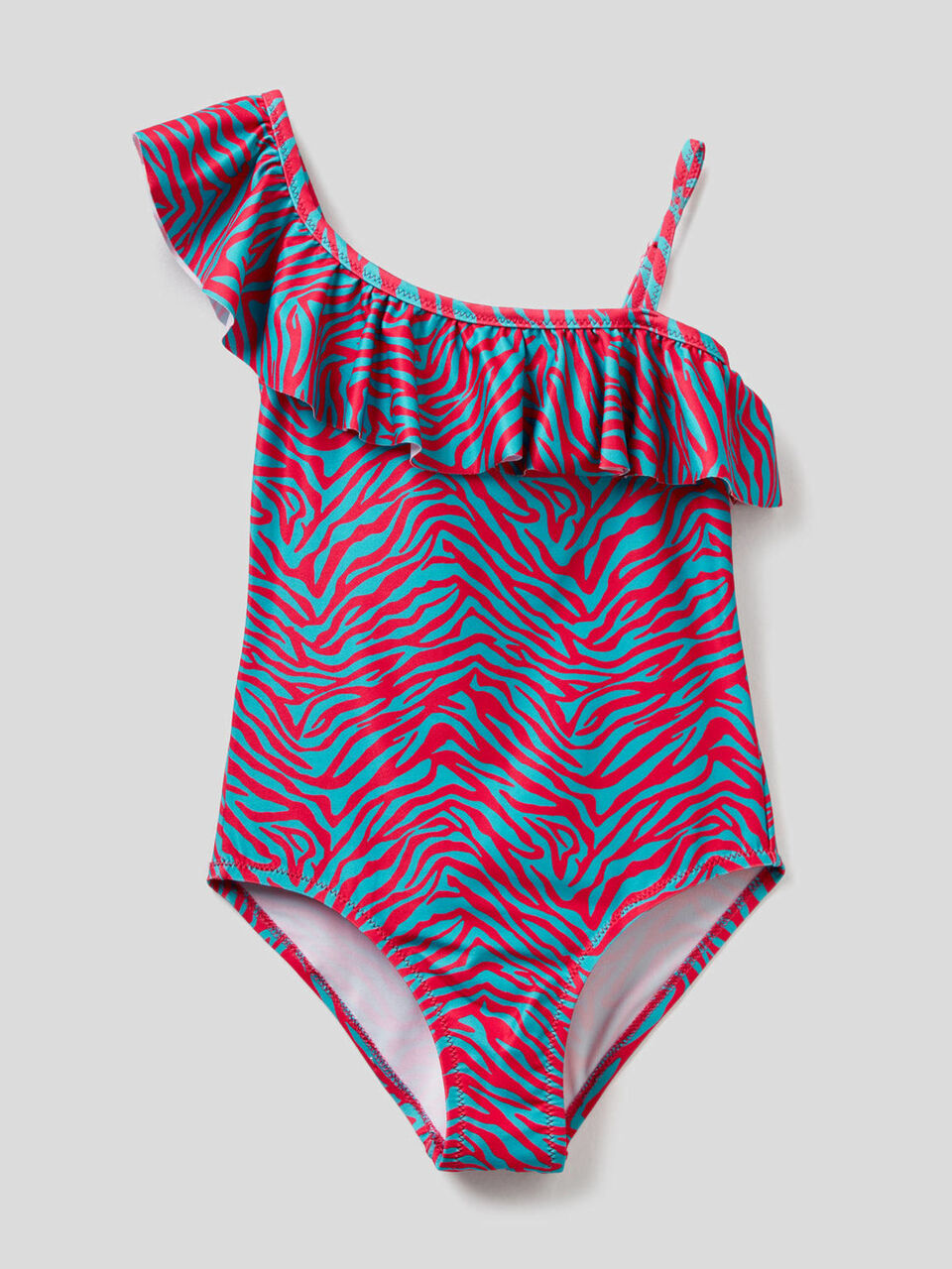 Maillot de bain une pièce fantaisie avec volant image number 1