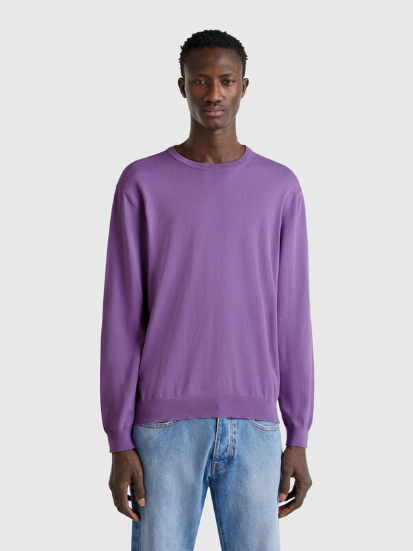 Pull 100 % coton à col rond Homme