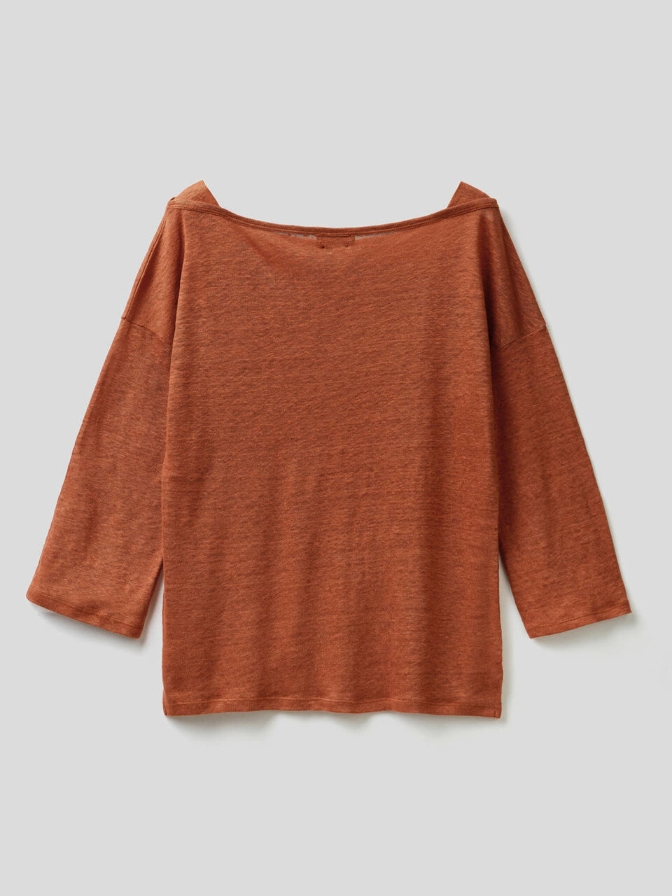T-shirt en 100% lin avec manches 3/4 image number 2