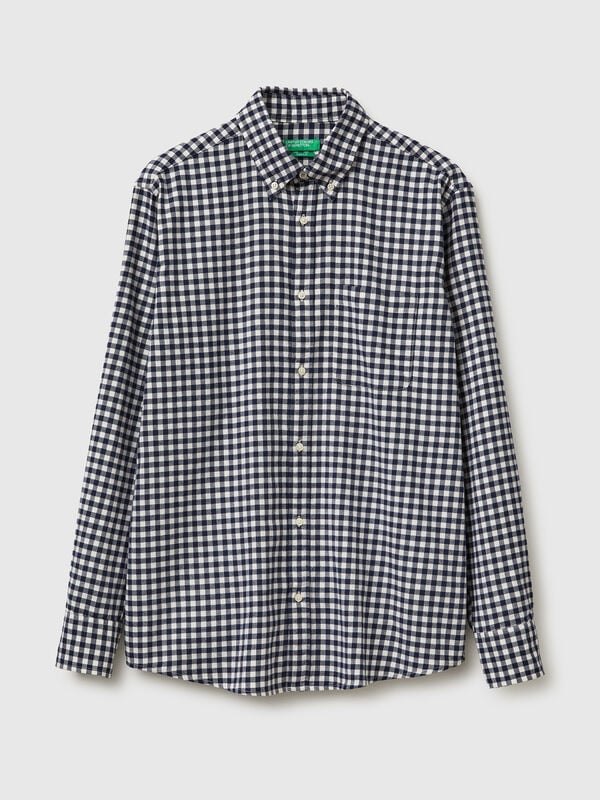 Chemise boutonnée en flanelle Homme