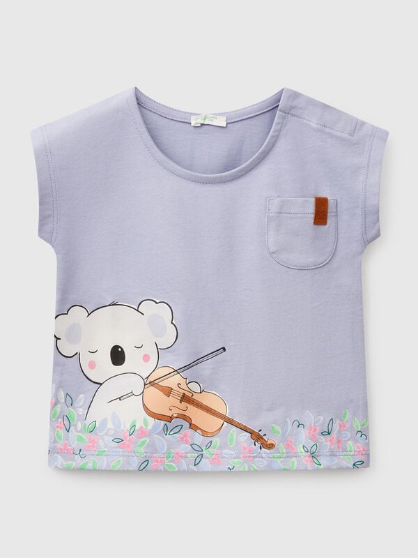 T-shirt en coton à la coupe évasée Naissancede