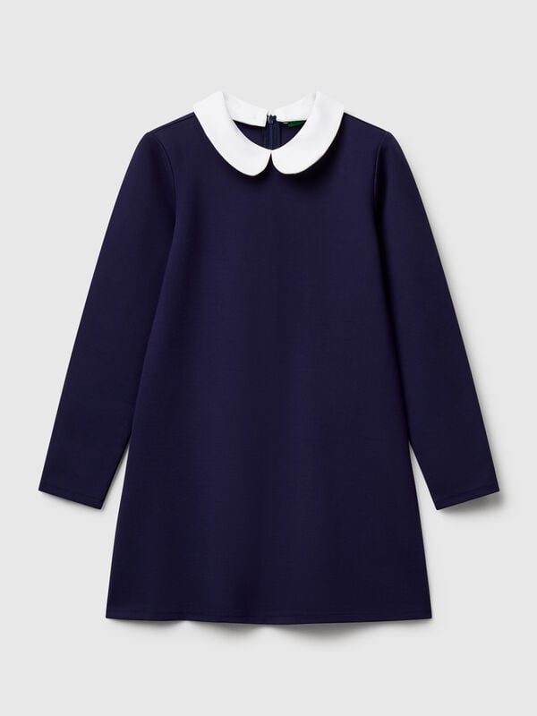 Robe à col en mélange de viscose Filles