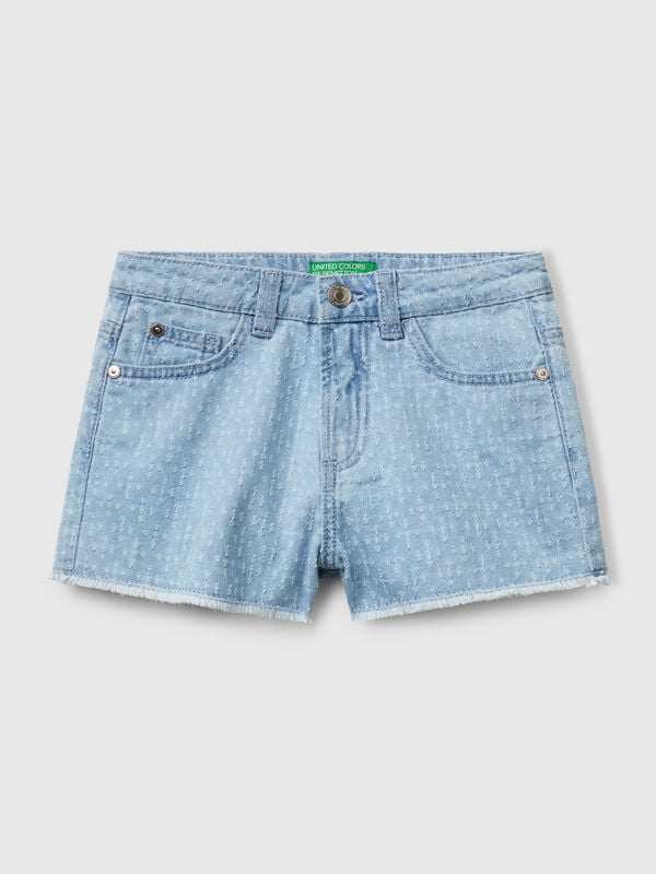 Pantalon court en jean à franges Filles