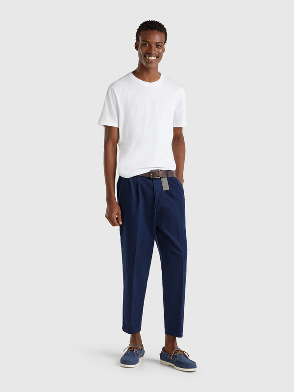 Pantalon chino en coton stretch Homme